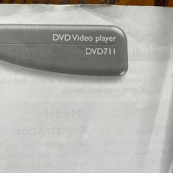 Philips DVD Video Player DVD711 Instruction Manual Booklet Only u - Picture 2 of 2
